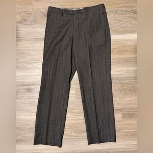 Lauren Ralph Lauren Wool Dress Pants Slim Fit Brown Plaid Mens 31x30 Brown